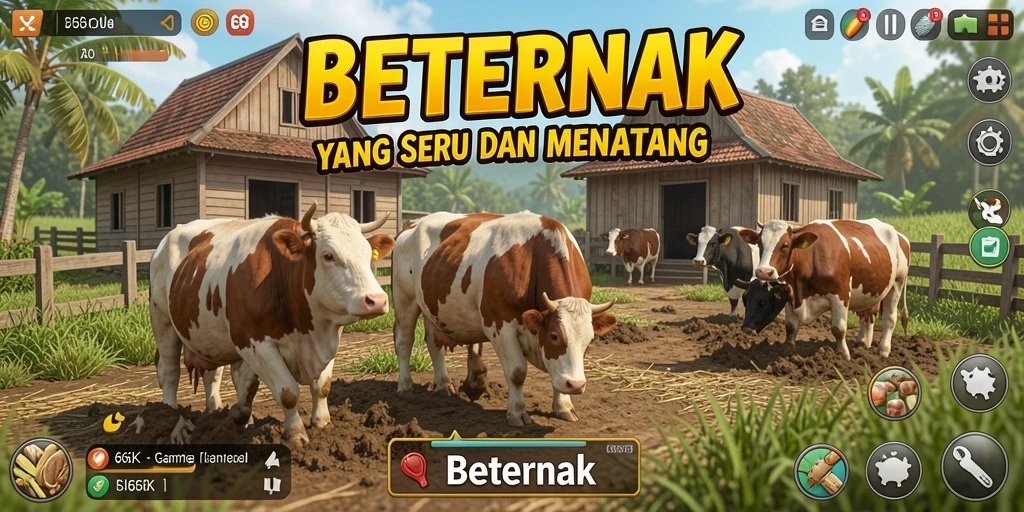 Tampilan antarmuka sederhana dan intuitif dari 66K untuk beternak.