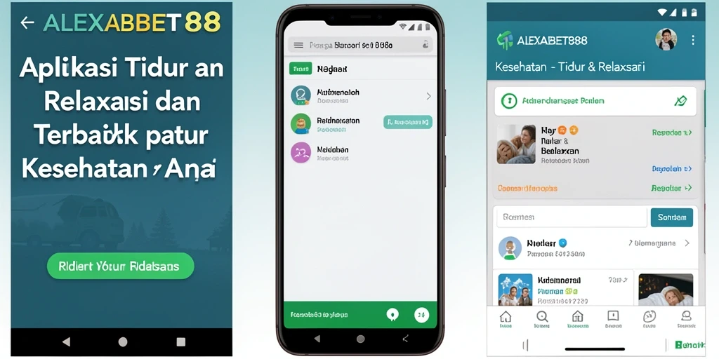 Tampilan antarmuka pengguna ALEXABET88 yang intuitif untuk Tidur & Relaksasi.