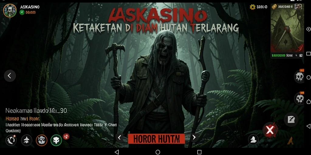 Tampilan antarmuka menyeramkan di dalam hutan ASKASINO.