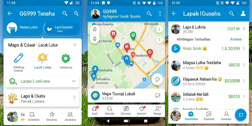 Antarmuka GG999 menunjukkan fitur lacak lokasi secara jelas.