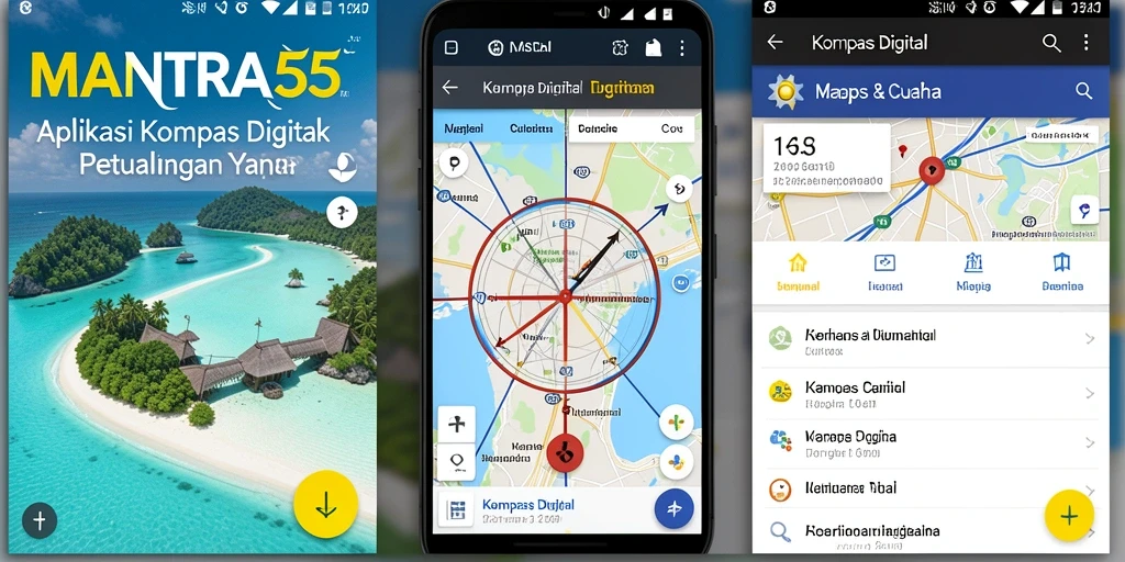 Antarmuka pengguna <strong>MANTRA55</strong> yang intuitif dan menarik untuk navigasi.