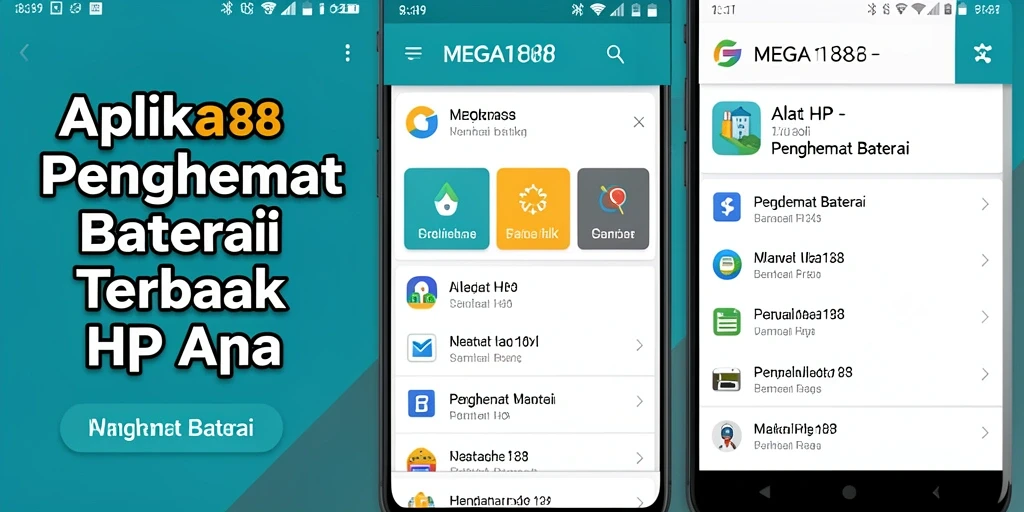 Tampilan antarmuka MEGA188 yang intuitif dan efektif untuk penghematan baterai.