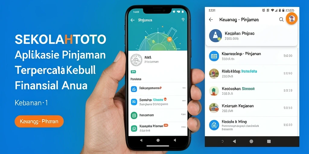 Tampilan antarmuka aplikasi SEKOLAHTOTO untuk pinjaman.