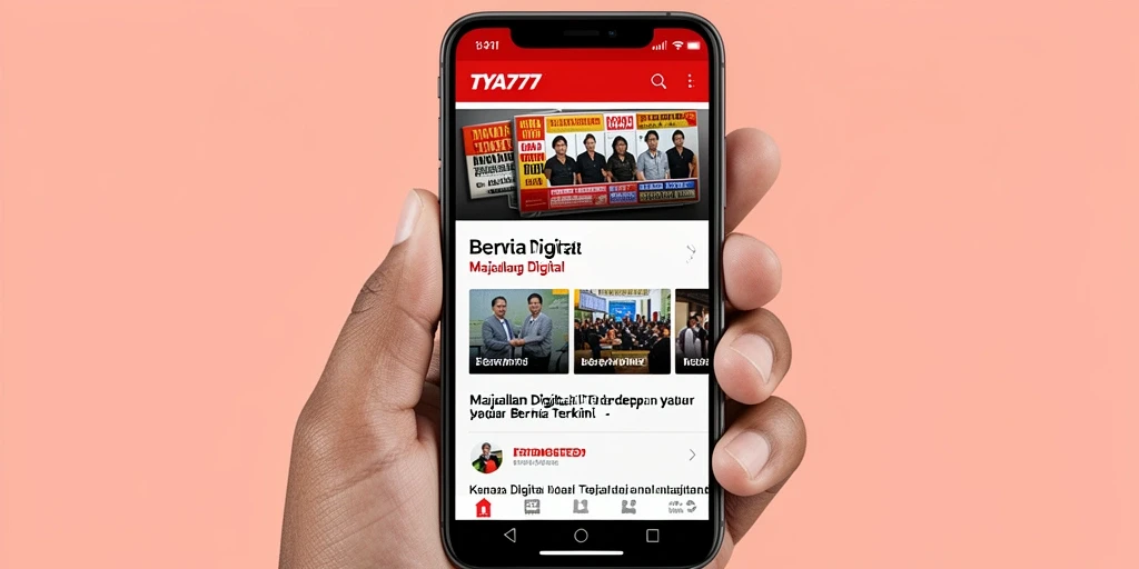Screenshot antarmuka TYA777 menampilkan berbagai artikel berita terbaru.