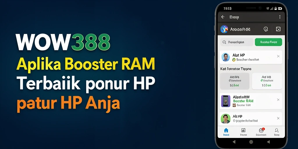 Antarmuka WOW388 yang simpel dan fungsional untuk mengelola RAM.
